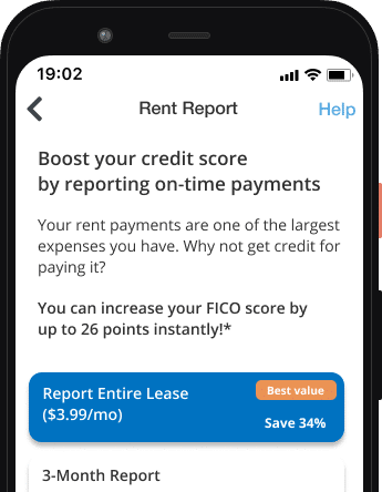 For tenants: report my rent payments to credit bureaus by signing up for RentRedi's credit boost