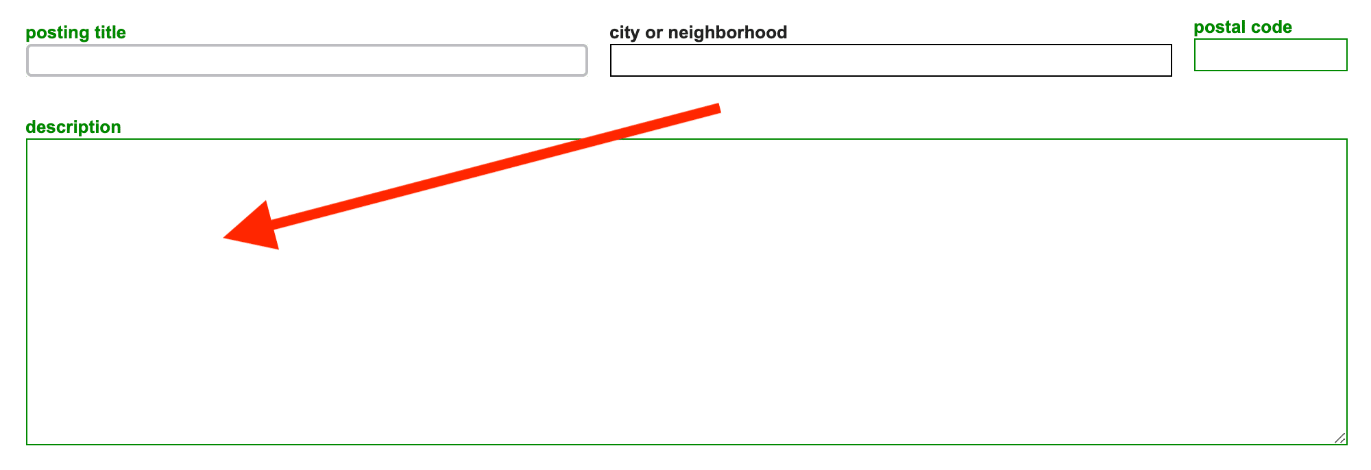 How to use craigslist to post your rentals, pro-tip: Add a RentRedi listings link to the description box so tenants can prequalify directly to your unit.