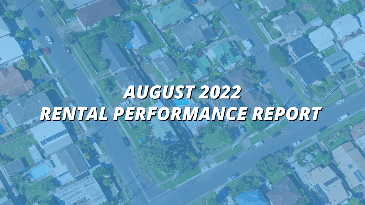 Rental Performance Report for August 2022
